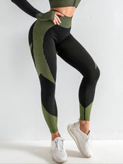 Two Tone High Waist Legging Sexy Quick-drying Yoga Fit