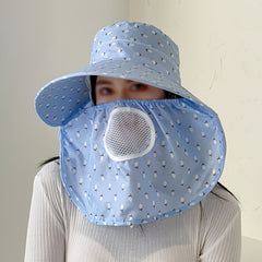 Breathable Sun Hat Face Mask Hat Summer Sunscreen Neck Protection Hats