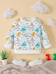Toddler Boys Car Print Long Sleeve Sweatshirt