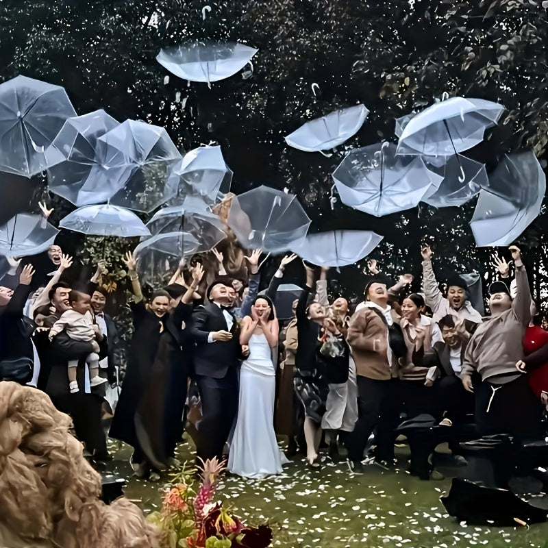 25pcs Bride and Groom Umbrellas Wedding Accessories Bridal Decor Sunshade Cover