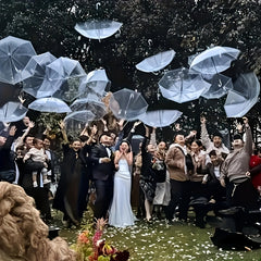 25pcs Bride and Groom Umbrellas Wedding Accessories Bridal Decor Sunshade Cover
