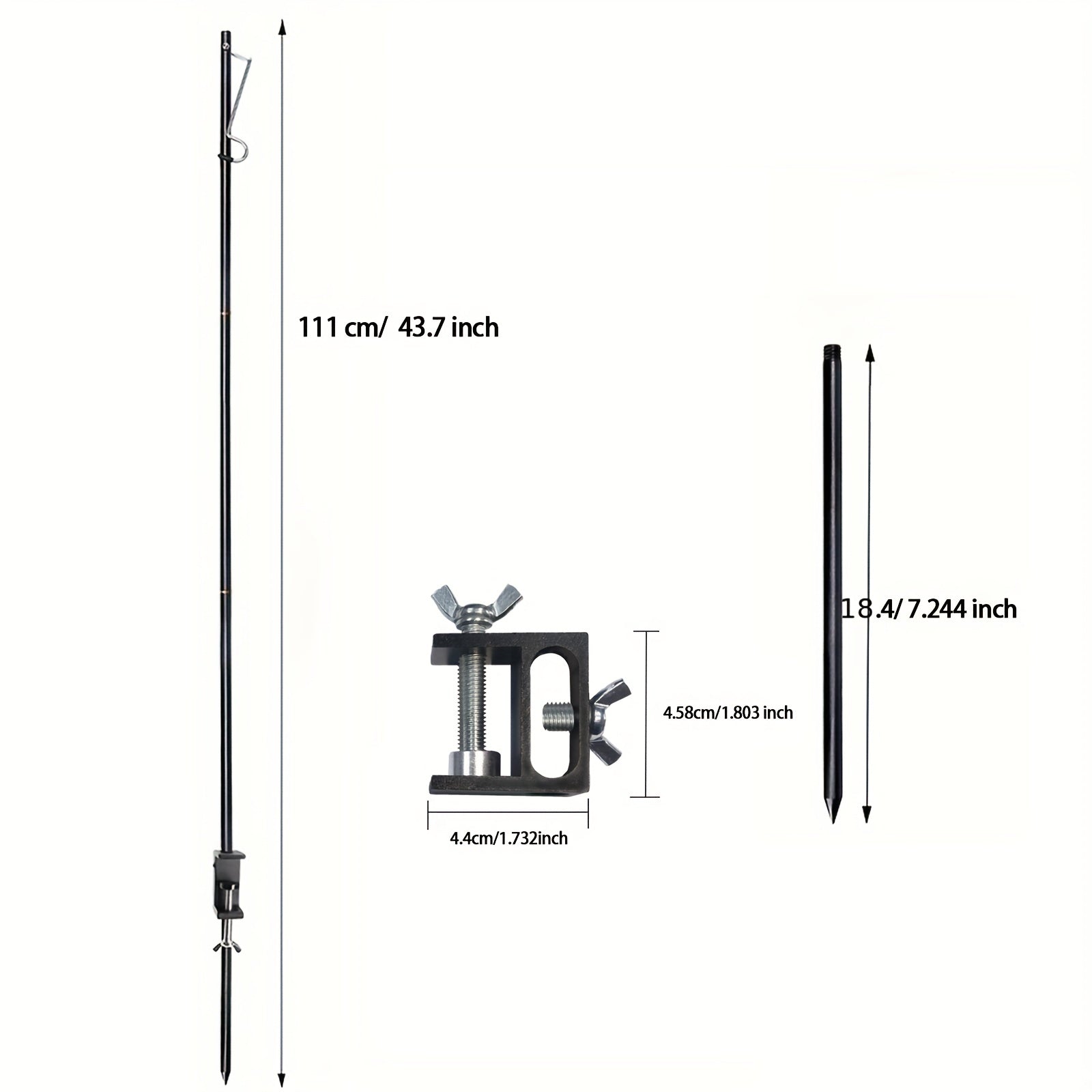Portable Folding Lantern Stand Pole for Camping Fishing Picnic BBQ