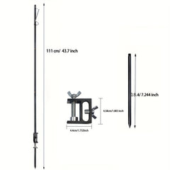 Portable Folding Lantern Stand Pole for Camping Fishing Picnic BBQ