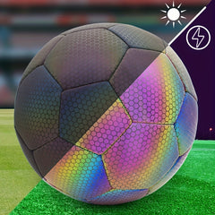 Reflective Soccer Ball Size 5 Durable Football for Indoor & Outdoor Training