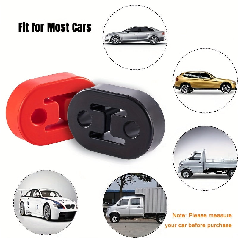 4pcs Universal Rubber Exhaust Hanger Muffler 2 Hole 0.47in Insulator Support