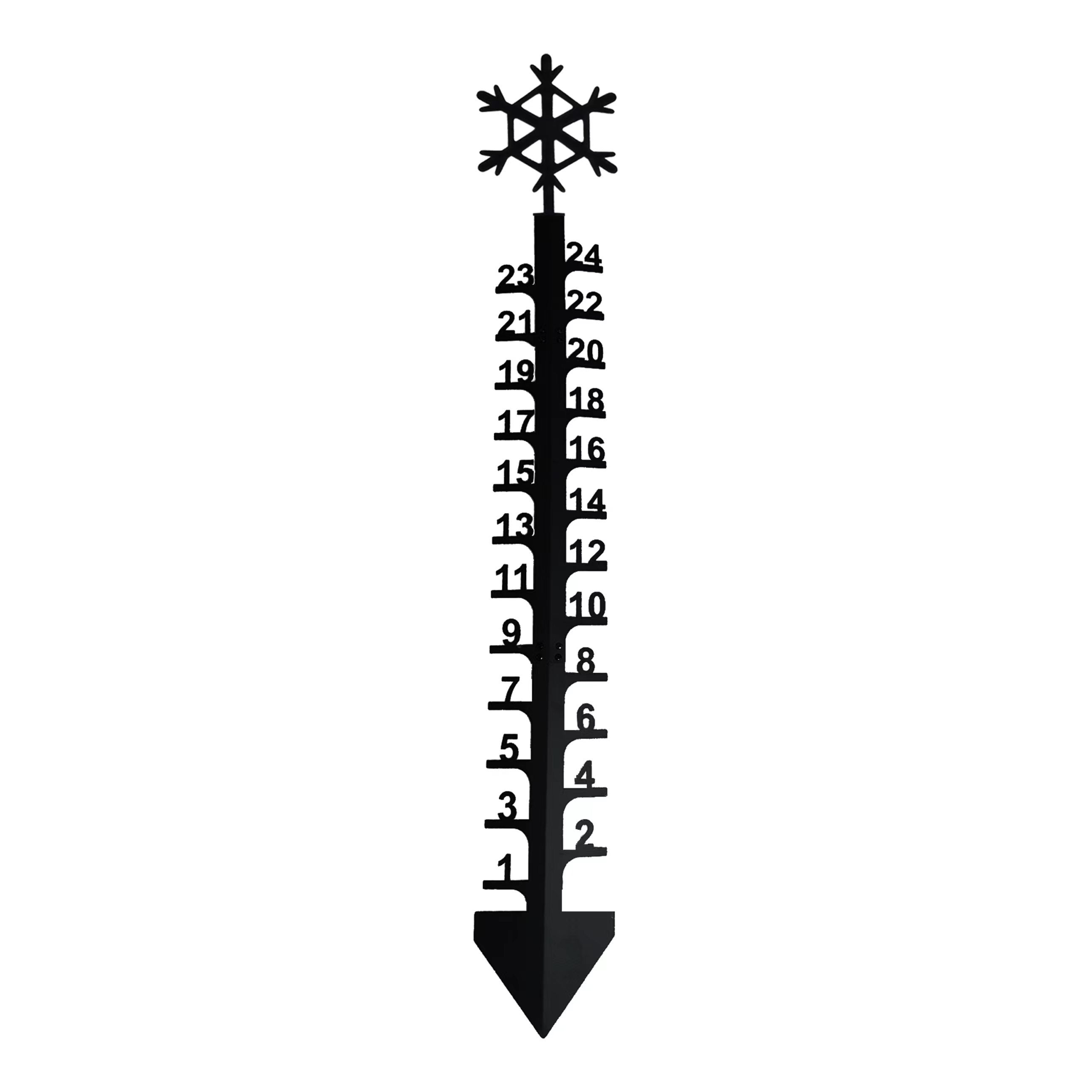 Snow Gauge Outdoor Iron Art Snowflake Snowfall Measuring Gauge Metal Elk Garden
