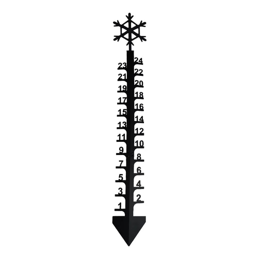 Snow Gauge Outdoor Iron Art Snowflake Snowfall Measuring Gauge Metal Elk Garden