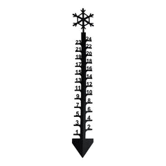 Snow Gauge Outdoor Iron Art Snowflake Snowfall Measuring Gauge Metal Elk Garden