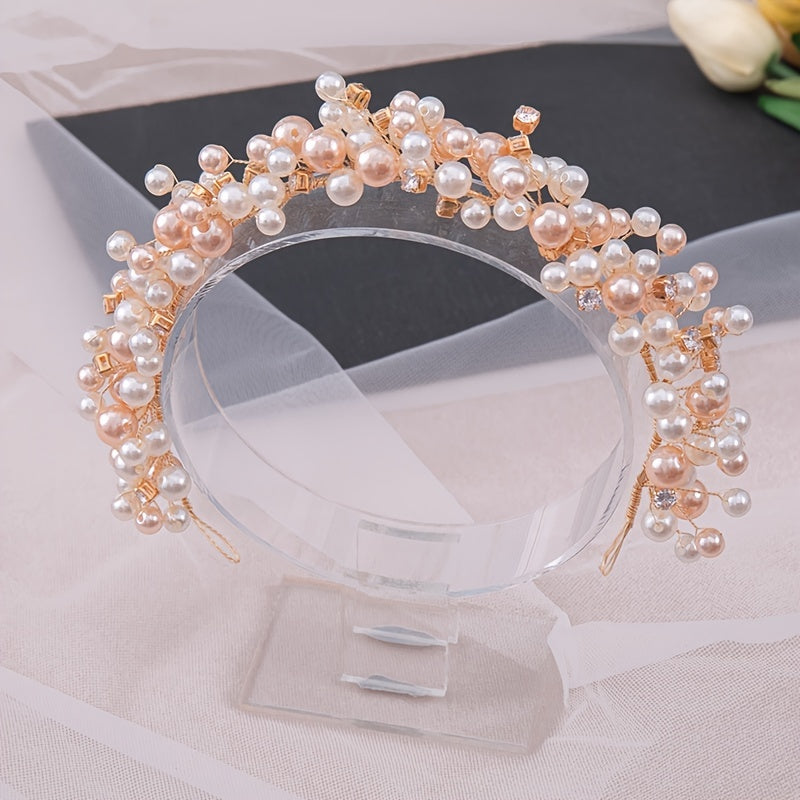 Golden Beaded Headband Wedding Bridal Headband