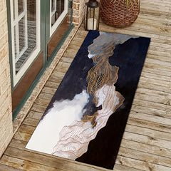 Minimalist Abstract Runner Rug Soft Hallway Mat Anti-fouling Kitchen Carpet