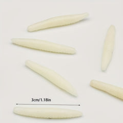 10pcs Bionic Green Worm Fly Larva Scare Toy for Birds Fish