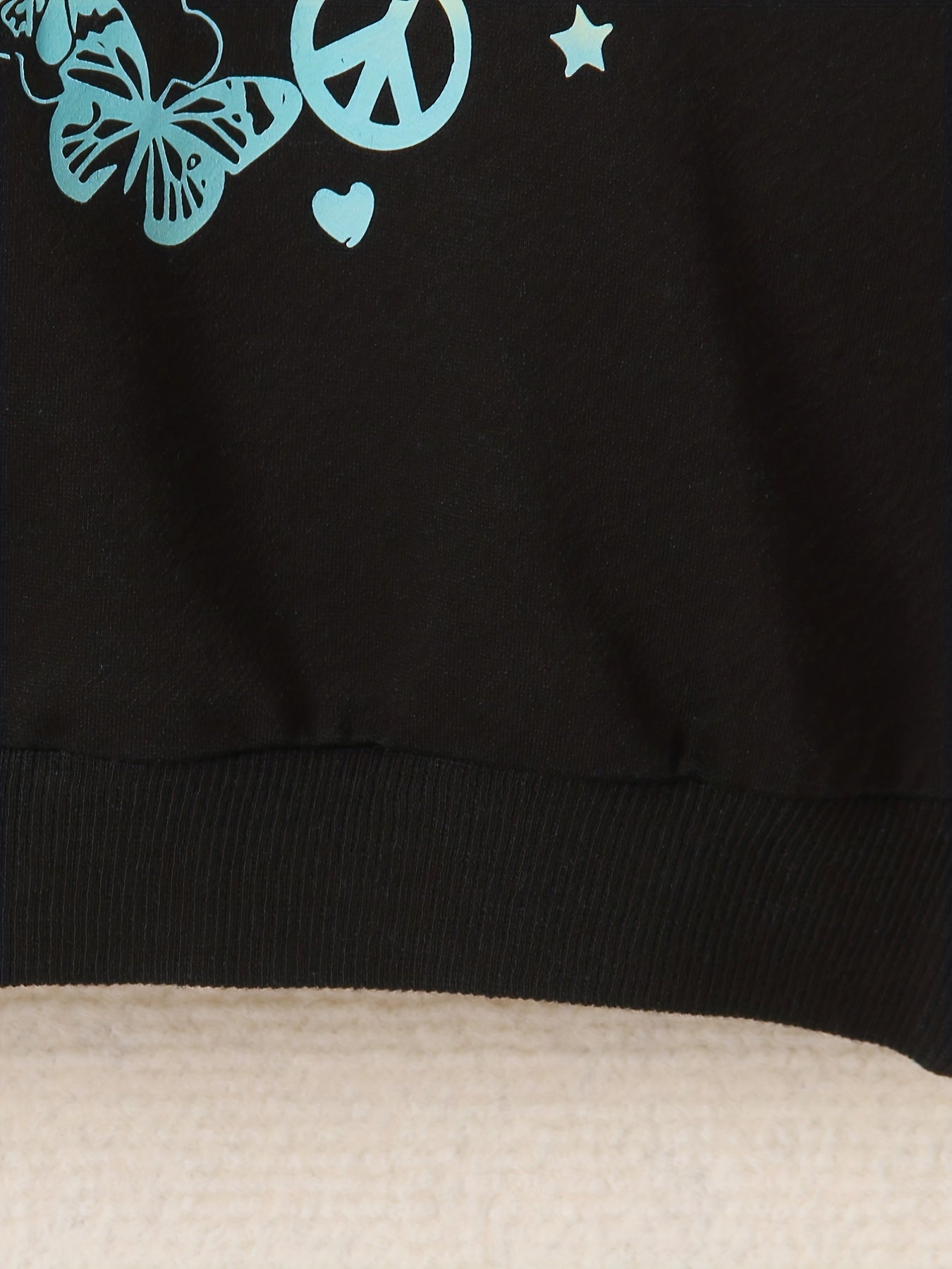 Ombre Butterfly Graphic Hoodie For Kid Girls Long Sleeve Sweatshirt
