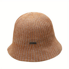 Frayed Brim Denim Bucket Hat Solid Women Sunscreen Cloche Hat