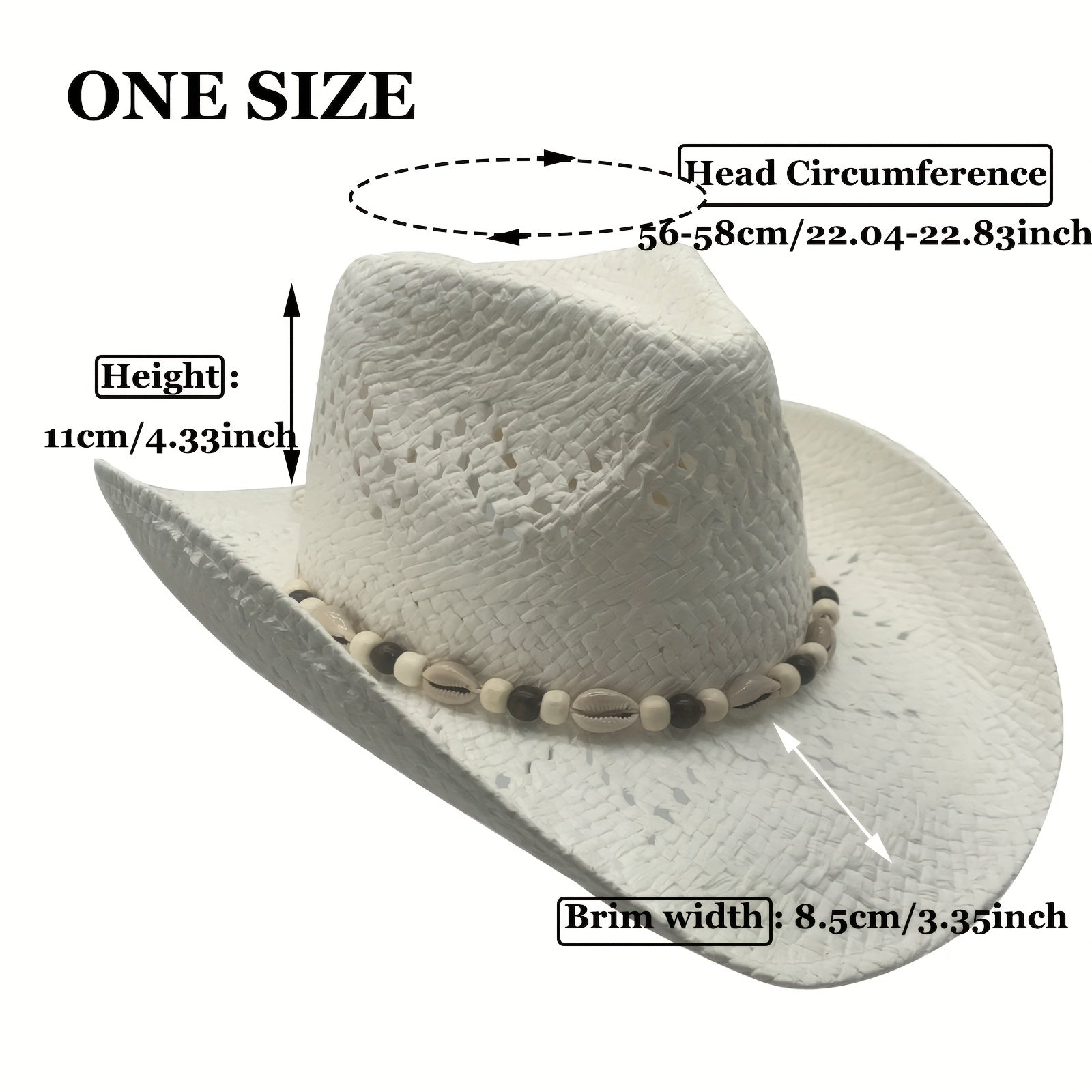 Unisex Straw Cowboy Hat Western Hats Cowgirl Costume