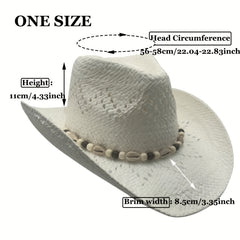 Unisex Straw Cowboy Hat Western Hats Cowgirl Costume