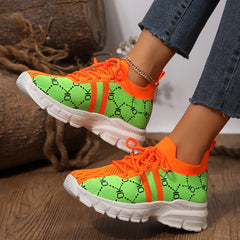 Women's Outdoor Platform Running Shoes Breathable Lightweight Sneakers
