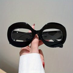 Oversized Oval Sunglasses Y2K Hiphop Glasses UV400