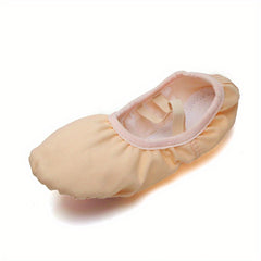 Girls Solid Slip On Ballet Shoes Anti Slip Soft Sole Dancing Practice Shoes