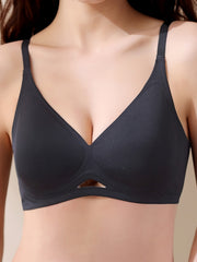 Sexy Hollow Out T Shirt Bra Soft & Comfy Bra With Removable Pads