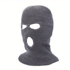 Winter Three hole Ski Mask Knitted Hat Solid Acrylic Three hole Knitted Hat