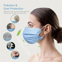 50pcs Butterfly Disposable Face Masks 3-Layer Protection Individual Packaging