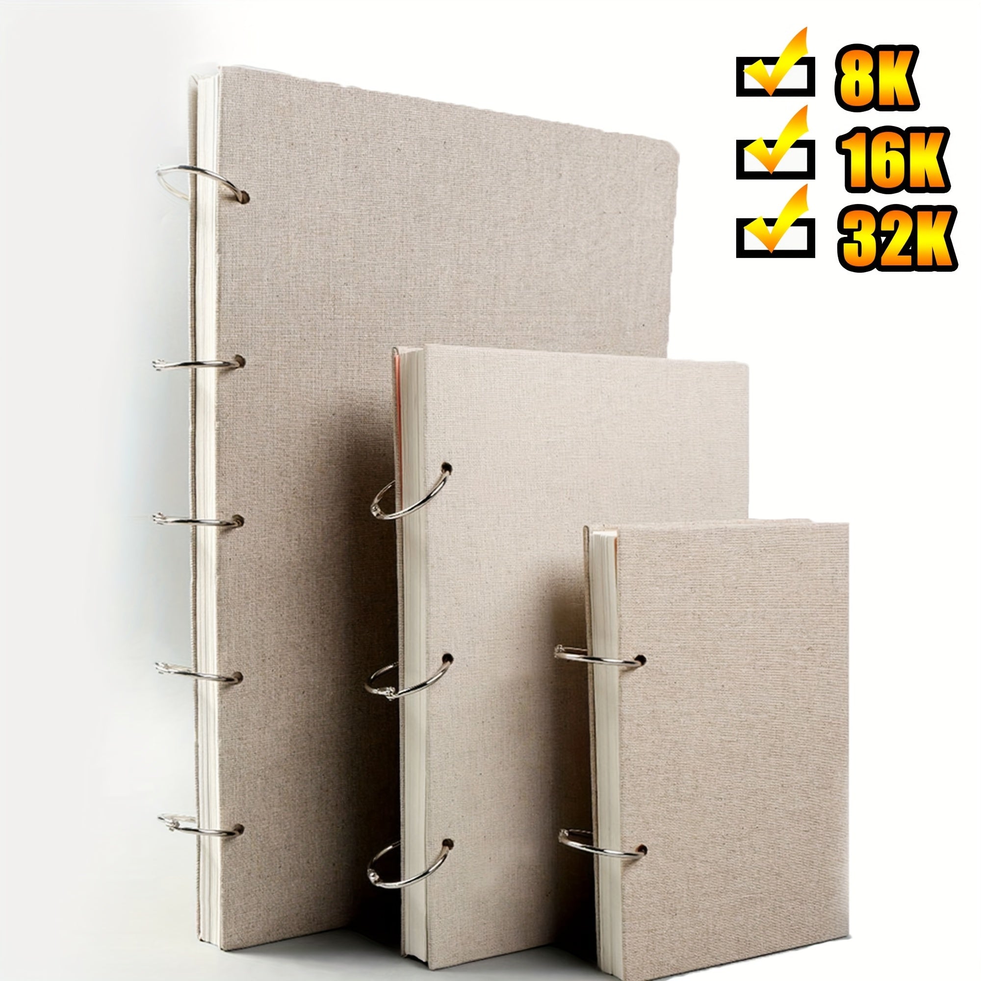 16K Sketchbook 160g Linen Cover Art Notepad Drawing Book