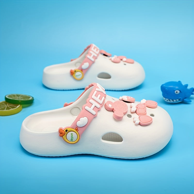 Cartoon Clog with Charms Slip-On Sandal for Kids