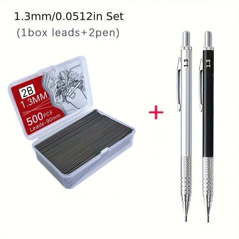 3pcs Mechanical Pencil Lead Set 0.5-2.0mm Refill Student Writing Art 2 Pen