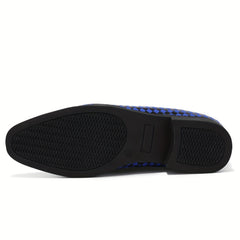 Men's Plaid Slip On Loafers Smart Casual Shoes