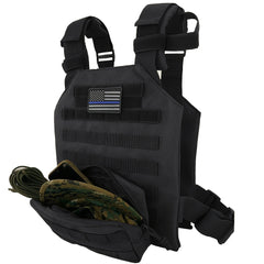 Adjustable Airsoft Vest Lightweight Training Vest With American Flag Patch