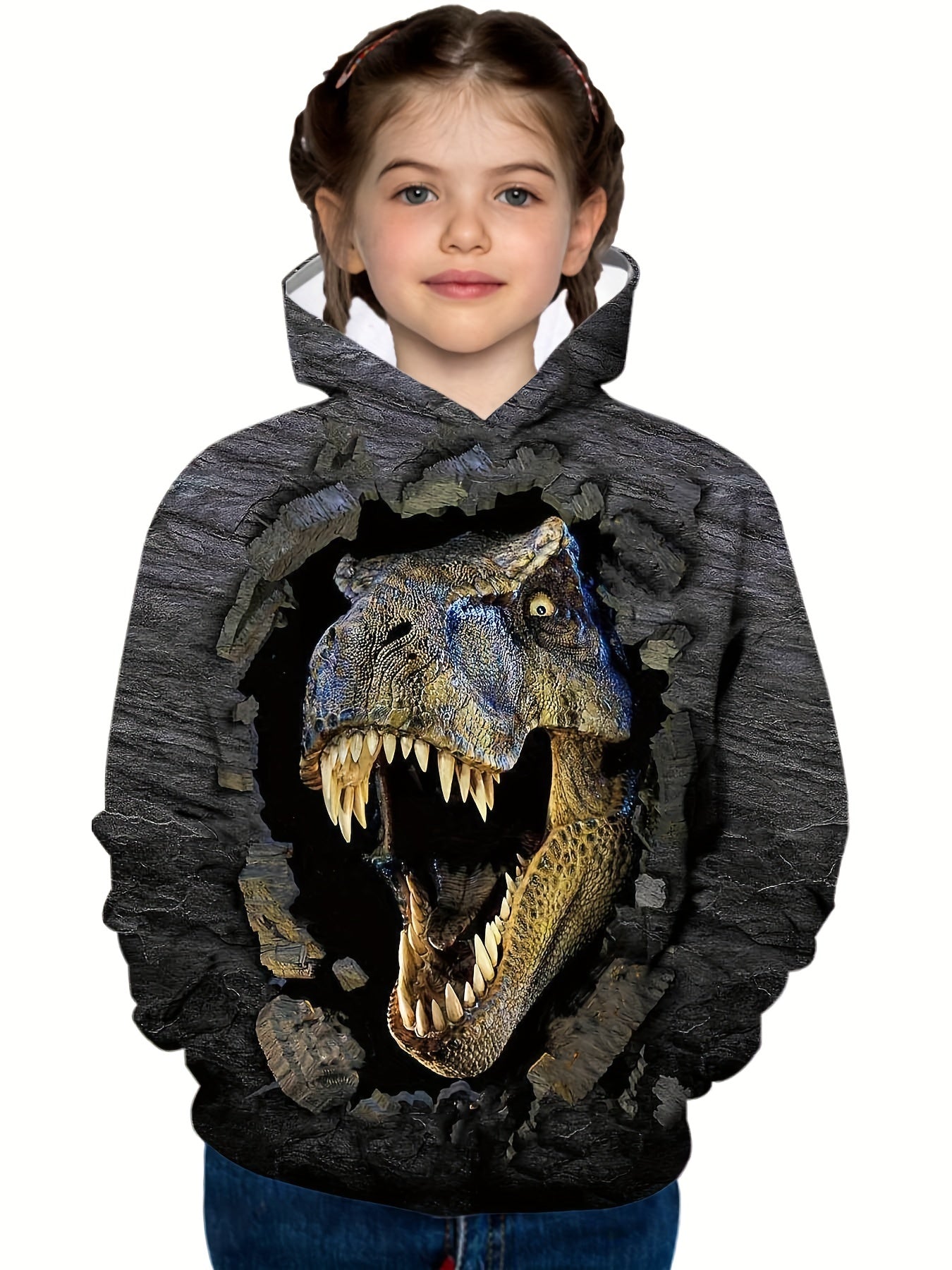3D Dinosaur Kid's Hoodie Long Sleeve Top Boy's Clothes