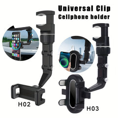 360 Degree Car Phone Holder Rearview Mirror Seat Hanging Clip Bracket
