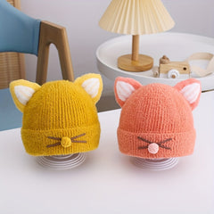 Kids Winter Knitted Hat with Ear Protector for Birthday Gift