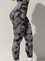 Tie Dye High Waist Sports Leggings for Women