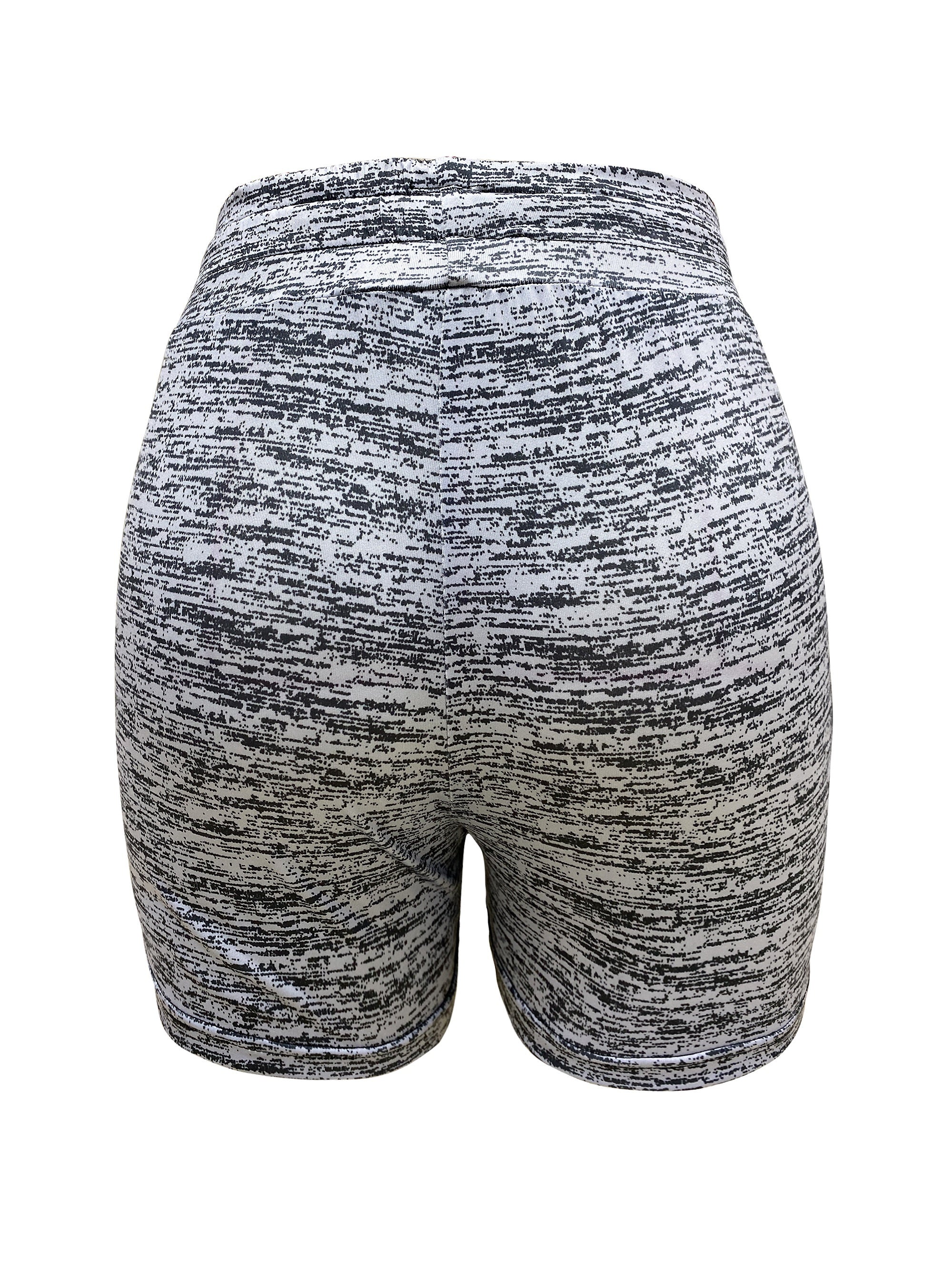 Cross Print Casual Drawstring Waist Shorts Spring & Summer Women's Clothing