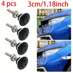 4pcs Universal 30mm 1 18 Hood Pins Lock Kit Secure Car Engine Bonnets