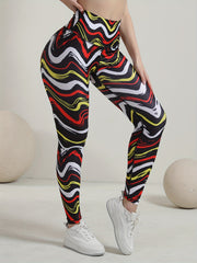 Paisley Print High Waist Yoga Pants Hip Lifting Leggings