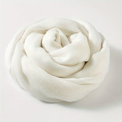 Frayed Edge Crinkle Scarf Solid Breathable Shawl Women Outdoor Hijab Turban