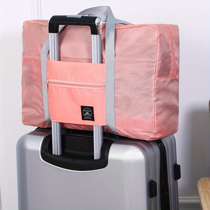 Foldable Travel Luggage Bag Lightweight Nylon Shoulder Bag Large Capacity