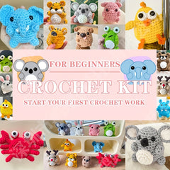 Crochet Material Package Set DIY Crochet Wool Animal English Instructions