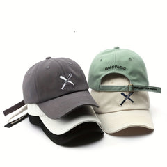 Solid Embroidery Baseball Cap Casual Dad Hats Adjustable Sun Hat