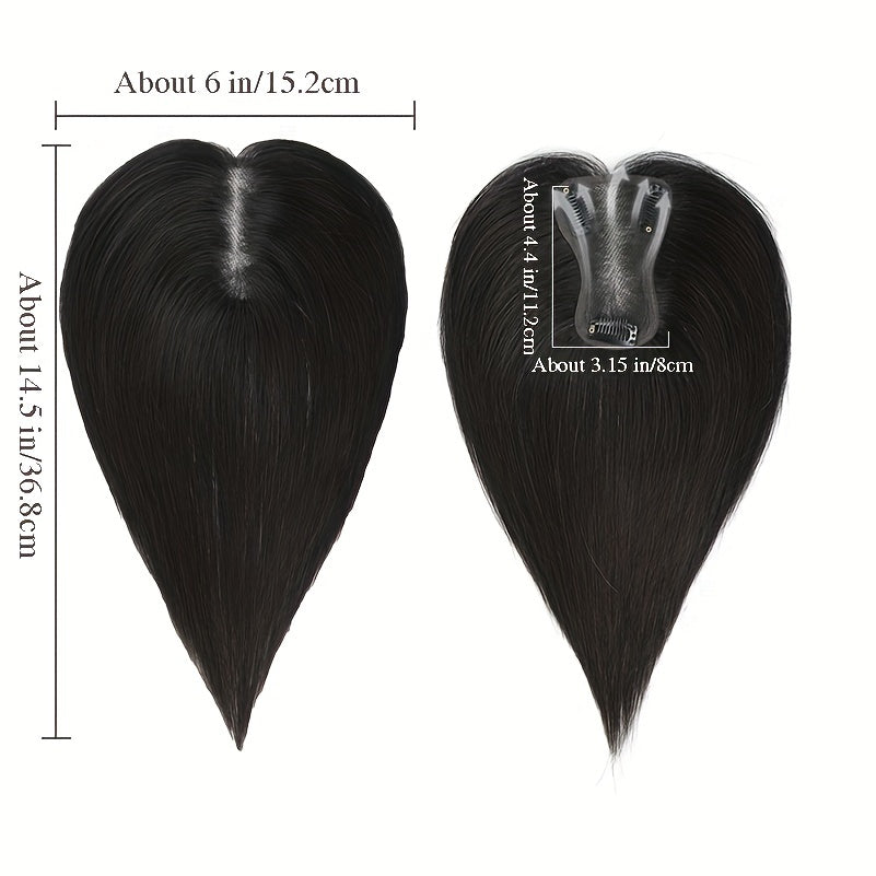 Human Hair Topper for Women, Clip-in Hair Extension, 100% Human Hair Toupee
