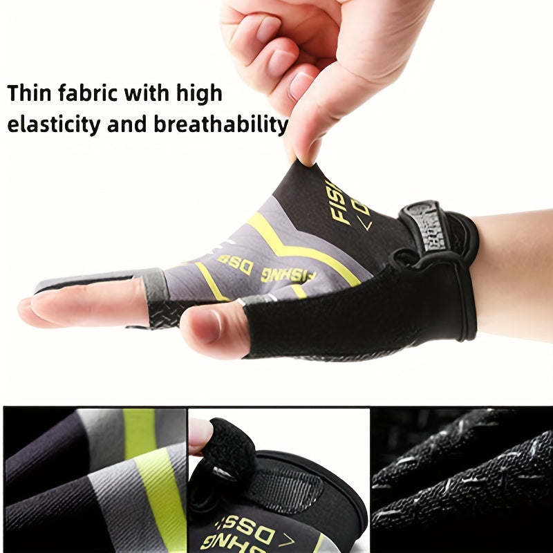 Breathable Fishing Gloves Anti Slip Gloves For Men & Women