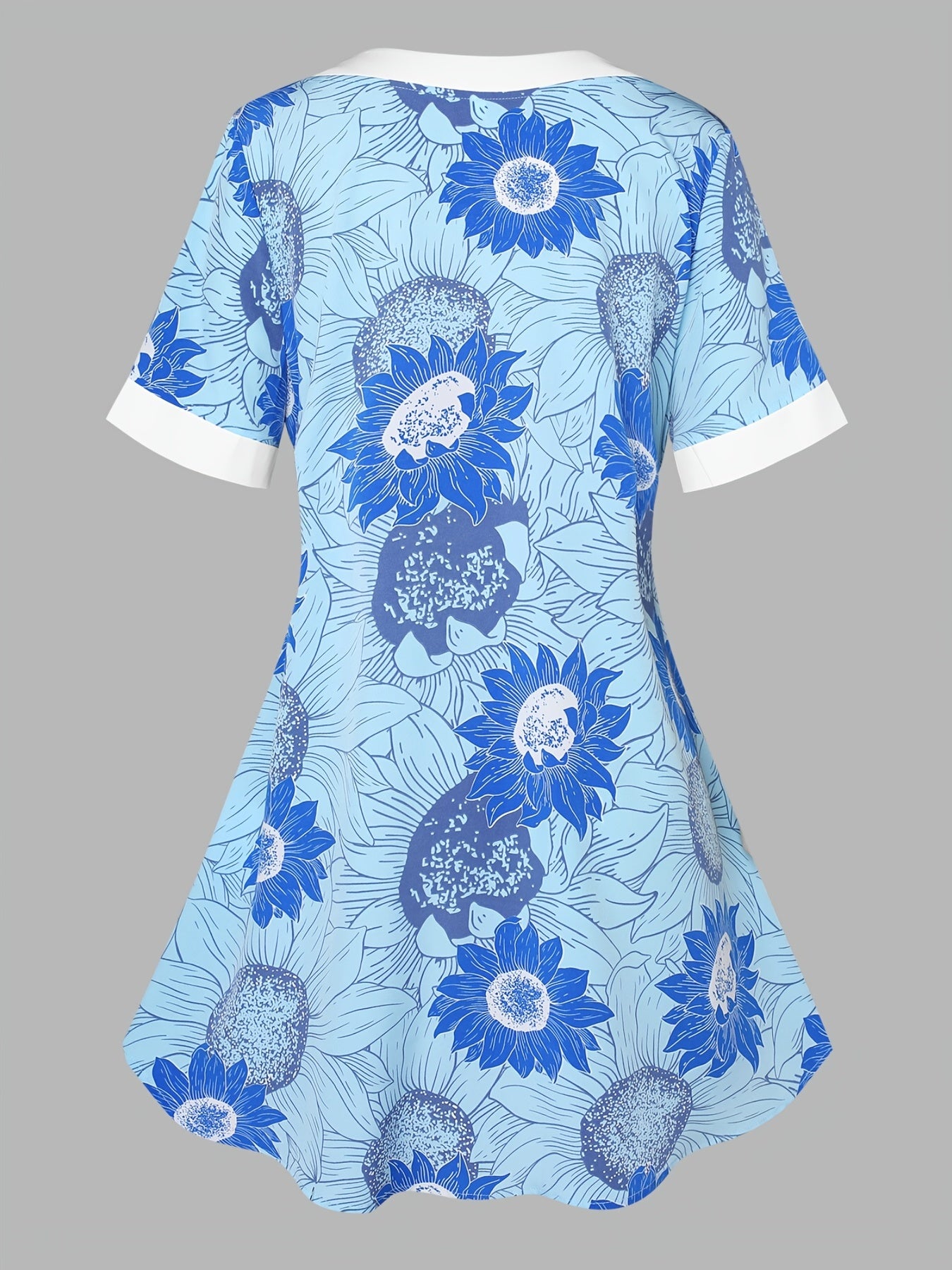 Floral Print Short Sleeve Kimono Cardigan