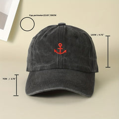 Letter Embroidery Peaked Cap Casual Soft Top Hat Cycling Fishing