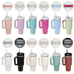 40oz Insulated Tumbler With Handle And Straw Cover Stainless Steel Cup