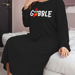 Thanksgiving Lounge Dress Women's Plus