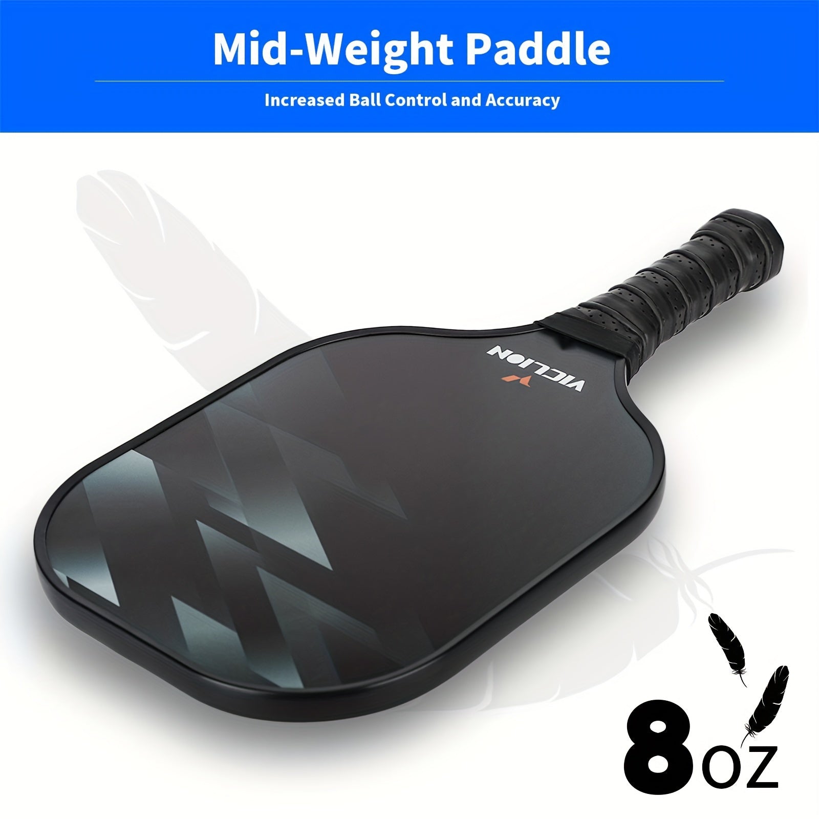 Carbon Fiber Pickleball Paddles Set with 2 Paddles, 4 Balls, Storage Bag
