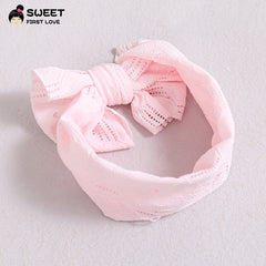 Girls Dressy Bow Headband Set 3pcs Soft Elastic Hair Accessories