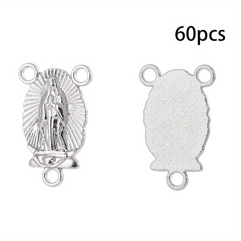 60pcs Religious Figure Pattern Hangings Jewelry Connectors